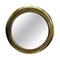 Mid-Century Modern Italian Wall Mirror in Brass with Striped Pattern, 1970s, Image 1