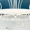 Mid-Century Italian Garden Chairs in White Wrought Iron with Curls, 1960s, Set of 4 6