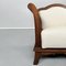 Italian Modern Wooden Armchairs with White Fabric, 1940s, Set of 2 7