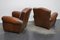 French Club Chairs in Cognac Leather with Moustache Back, 1940s, Set of 2, Image 7