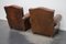 French Club Chairs in Cognac Leather with Moustache Back, 1940s, Set of 2 5