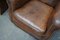 Club chair in pelle color cognac con baffi, Francia, anni '40, set di 2, Immagine 13