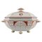 Antique English Lidded Tureen in Hand-Painted Porcelain, Image 1