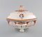 Antique English Lidded Tureen and Plate in Porcelain, Set of 2, Image 4