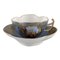 Antique Coffee Cup with Saucer in Porcelain by Helene Wolfson for Dresden, Image 1