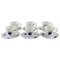 Romanze Blue Flower Mocha Cups with Saucers by Bjørn Wiinblad for Rosenthal, Set of 12 1