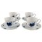 Romanze Blue Flower Coffee Cups with Saucers by Bjørn Wiinblad for Rosenthal, Set of 8 1