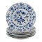 Assiettes Meissen Bleues Antiques en Porcelaine Peinte à la Main, Set de 6 1