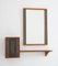 Swedish Hallway Shelf and Mirror in Teak by Hans-Agne Jakobsson, Set of 2 2