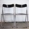 Folding Chairs in Black and Chrome, 1970s, Set of 6 9