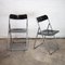 Folding Chairs in Black and Chrome, 1970s, Set of 6, Image 2