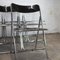 Folding Chairs in Black and Chrome, 1970s, Set of 6 4