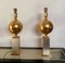 Lamp in Golden Metal, 1970, Set of 2 1