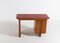 Italian Modern Desk in Carved Walnut and Rosewood with Side Chair, Image 8