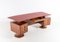 Italian Modern Boomerang Desk in Carved Walnut and Rosewood with Armchair 2
