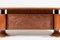 Scrivania Boomerang moderna in legno di noce intagliato e palissandro con poltrona, Immagine 8