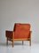 Easy Chair in Oak & Patinated Natural Leather by Poul Volther & Erik Jørgensen for FDB, 1961, Image 4