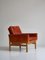 Easy Chair in Oak & Patinated Natural Leather by Poul Volther & Erik Jørgensen for FDB, 1961, Image 12