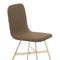 Tria Gold Upholstered Walnut Dining Chairs by Colé Italia, Set of 4 3