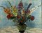 Artur Murle, Stillleben mit Blumenvase, Original Öl auf Leinwand, 1946 2