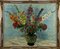 Artur Murle, Stillleben mit Blumenvase, Original Öl auf Leinwand, 1946 1