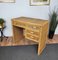 Mid-Century Bamboo, Wood and Rattan Writing Desk with Drawers, Italy, 1970s 3