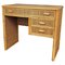 Mid-Century Bamboo, Wood and Rattan Writing Desk with Drawers, Italy, 1970s 1