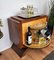 Italian Art Deco Walnut Burl Turning Door Dry Bar Cabinet, 1960s 5