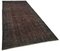 Turkish Black Over Dyed Runner Rug, Image 2