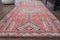 Alfombra de pasillo turca vintage de lana rosa hecha a mano, Imagen 2