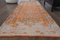 Tapis Oushak Vintage Fait Main en Laine Orange 2