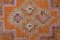 Vintage Turkish Handmade Orange Wool Oushak Rug 9