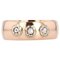 19th Century French Diamonds 18 Karat Rose Gold Bangle Ring 1