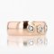 19th Century French Diamonds 18 Karat Rose Gold Bangle Ring 5