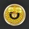 Spilla rotonda in oro giallo 18 carati, inizio XX secolo, Immagine 5