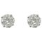 1.13 Carat Modern Diamond 18 Karat White Gold Stud Earrings, Set of 2 1