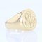 18 Karat French Mg Initials Yellow Gold Signet Ring, Image 5