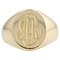 18 Karat French Mg Initials Yellow Gold Signet Ring 1