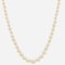 18 Karat White French Cultured Pearl Gold Clasp Necklace, 1970s 5