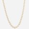 18 Karat White French Cultured Pearl Gold Clasp Necklace, 1970s 7