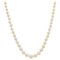 18 Karat White French Cultured Pearl Gold Clasp Necklace, 1970s 1