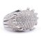 18k White Gold Ring with Pave Diamonds 3ctw, 1980s 1