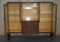 Vintage Flamed Mahogany & Satinwood Sideboard Display Cabinet, 1940s 11