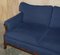 Victorian Napoleonic Blue Upholstery Sofa & Armchair Suite with Claw & Ball Feet, Set of 3 15
