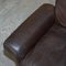 Brown Leather Ds-35 Swivel Armchair Hand Stitched from de Sede. 1960s 9