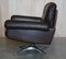 Brown Leather Ds-35 Swivel Armchair Hand Stitched from de Sede. 1960s, Image 16