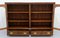 Victorian Brown Mahogany Two Doors Glazed Bookcase with Campaign Drawers 3