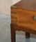 Antique Mahogany Military Campaign Writing Slope Desk & Later Stand 7