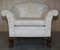 Antique Victorian Chinoiserie Upholstery Sofa & Armchair Suite with Claw & Ball Feet, Set of 3 6