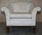 Antique Victorian Chinoiserie Upholstery Sofa & Armchair Suite with Claw & Ball Feet, Set of 3, Image 6
